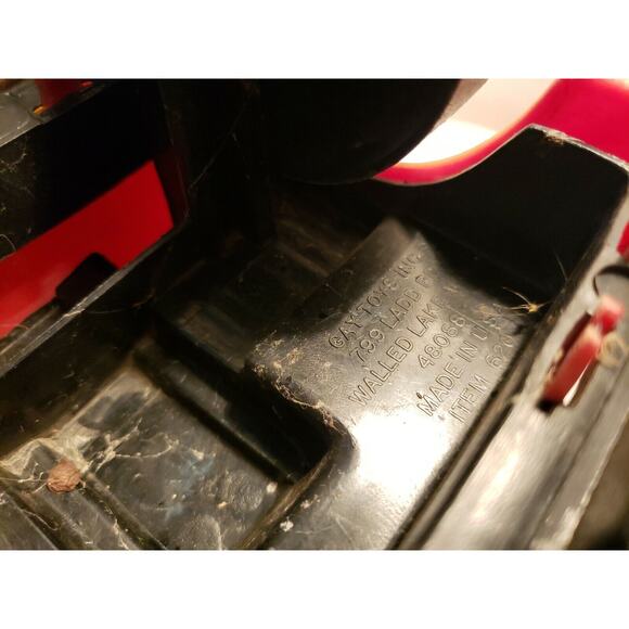 Vintage Gay Toys 12" plastic Dump Truck 620 brown/yellow Goodyear Tracker - Picture 8 of 8